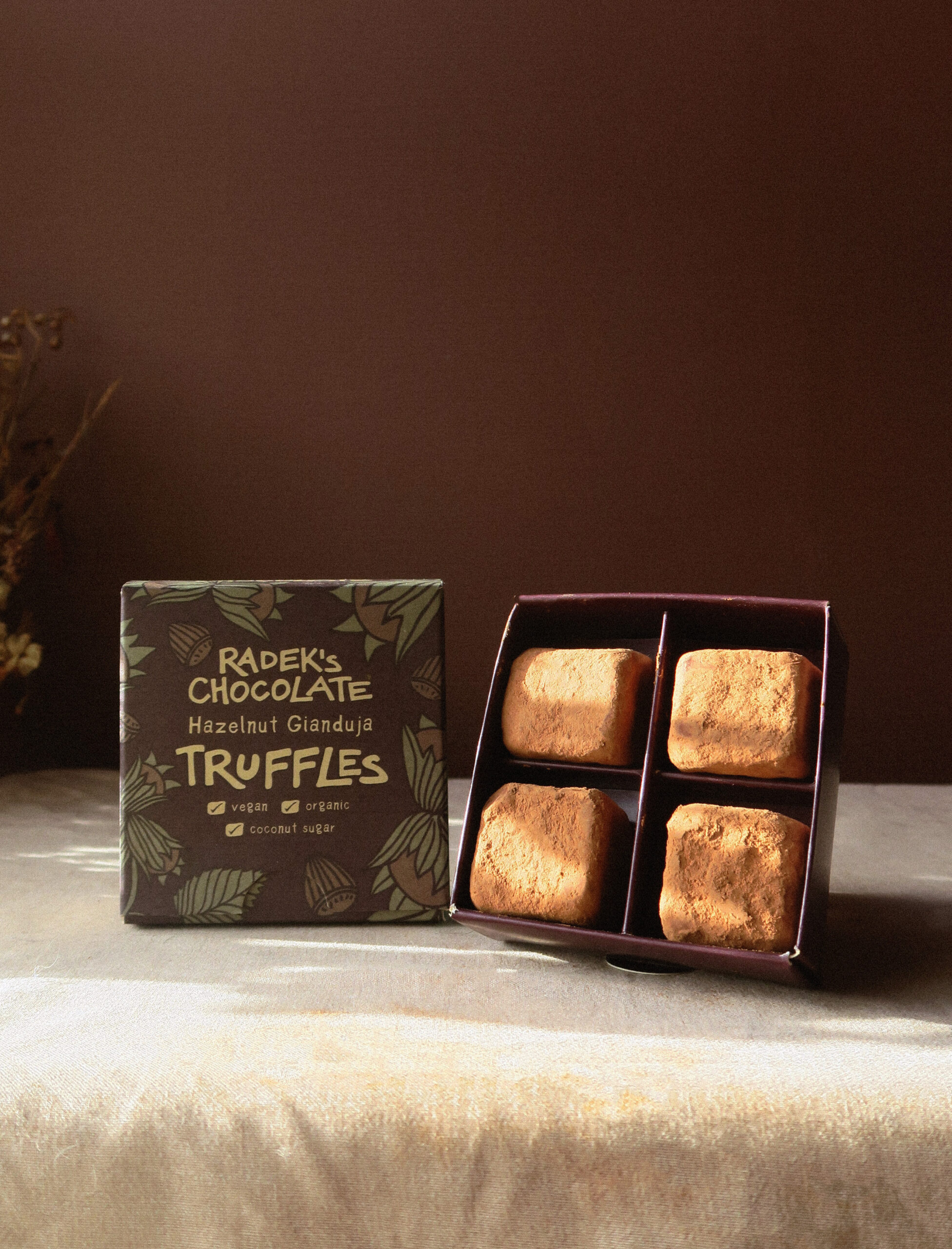 Organic Hazelnut Gianduja Truffles